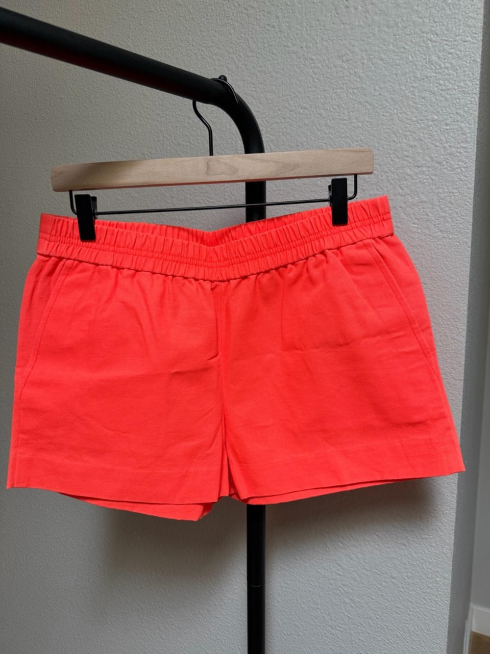 J. Crew Coral Elastic-Waist Casual Shorts